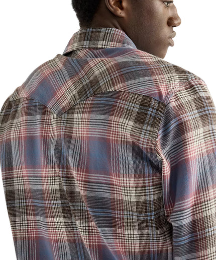 CAMISA WESTERN REGULAR WRANGLER, MARRÓN SUAVE