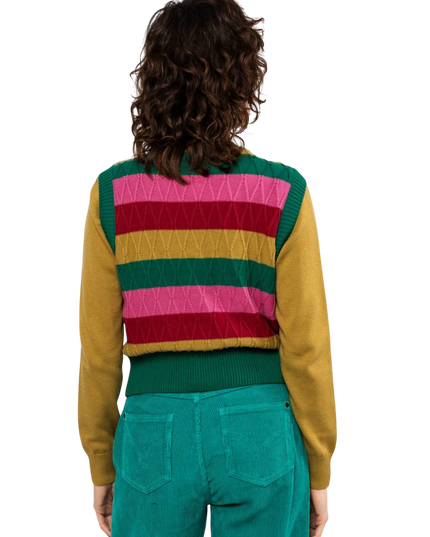 Blutsgeschwister spencer, Carnaby Candy, little party stripe knit