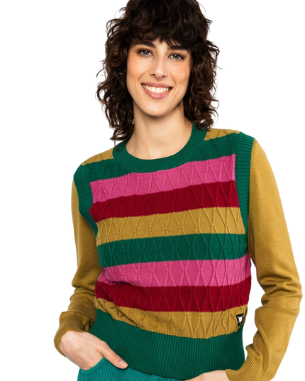 Blutsgeschwister spencer, Carnaby Candy, little party stripe knit