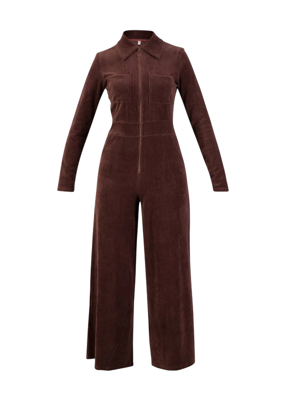 BLUTSGESCHWISTER JUMPSUIT JOLLY MOLLY, BROWN GRAPE TASTE