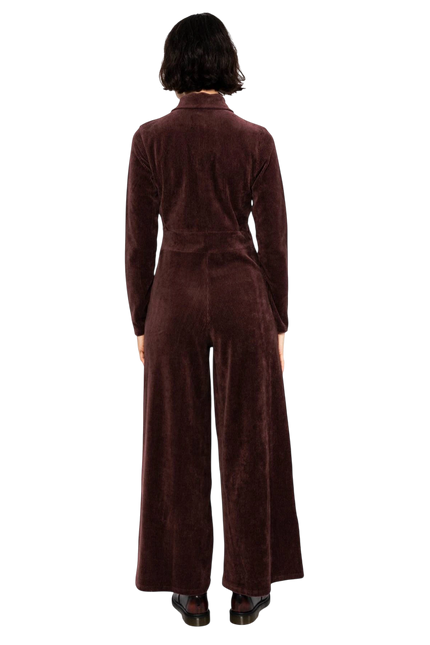BLUTSGESCHWISTER JUMPSUIT JOLLY MOLLY, BROWN GRAPE TASTE