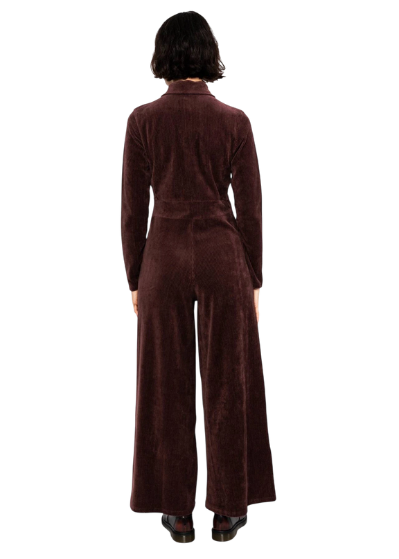 BLUTSGESCHWISTER JUMPSUIT JOLLY MOLLY, BROWN GRAPE TASTE