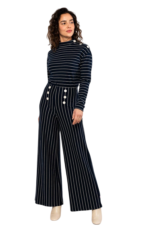 BLUTSGESCHWISTER STEREO RAINBOW SAILORETTE, BLUE LINE STRIPES