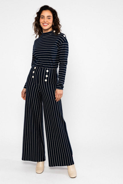 BLUTSGESCHWISTER STEREO RAINBOW SAILORETTE, BLUE LINE STRIPES