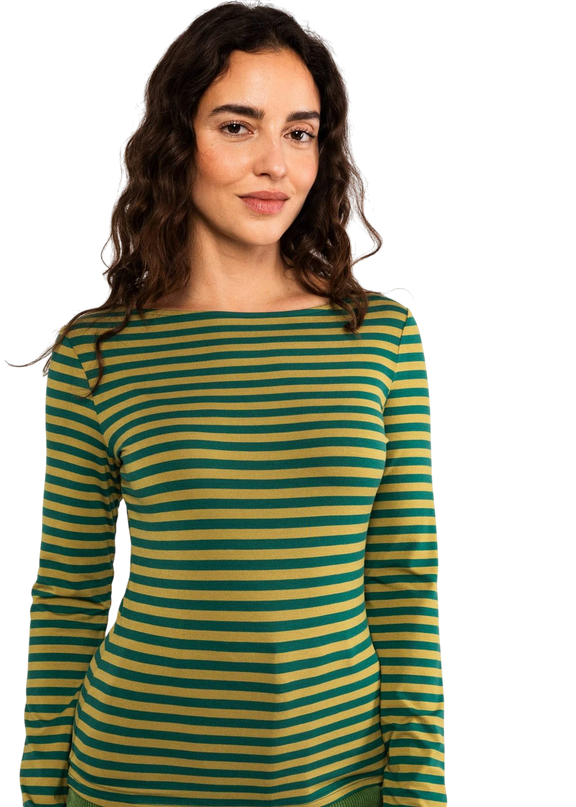 Blutsgeschwister top Sweet Sailorette, green rider stripes
