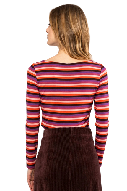 BLUTSGESCHWISTER TOP SWEET SAILORETTE, RETRO WARMTH STRIPE