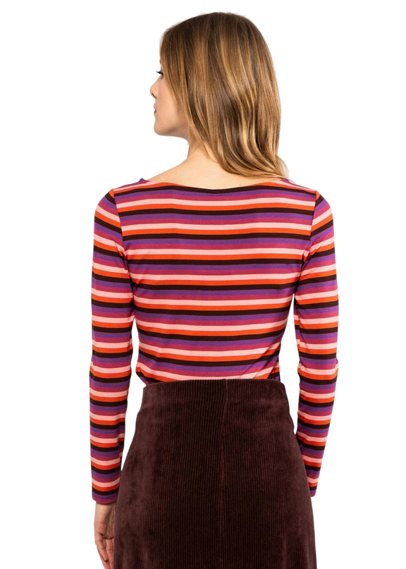 BLUTSGESCHWISTER TOP SWEET SAILORETTE, RETRO WARMTH STRIPE