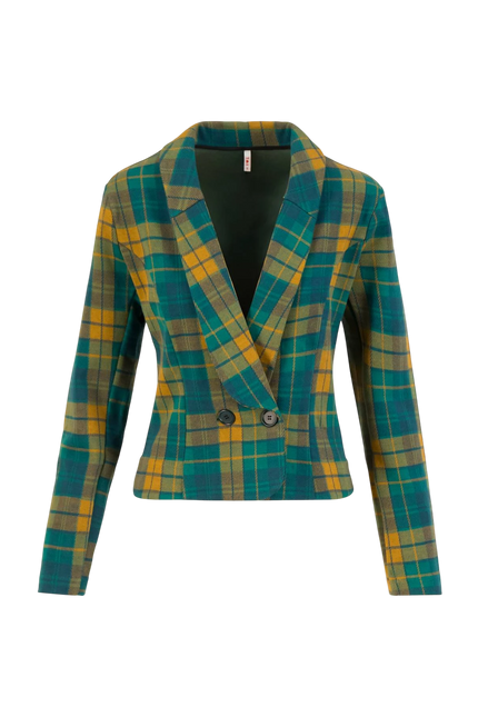 BLUTSGESCHWISTER BLAZER TAILORED THREADS, CLASSY SASSY CHECK
