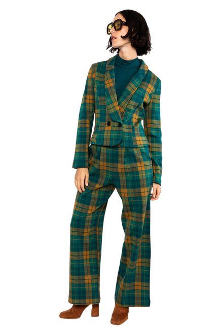 BLUTSGESCHWISTER BLAZER TAILORED THREADS, CLASSY SASSY CHECK