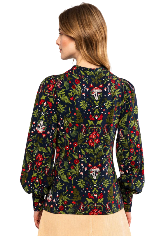 BLUTSGESCHWISTER TOP WHIMSICAL DELIGHT, DREAMY MUSHROOM CARPET