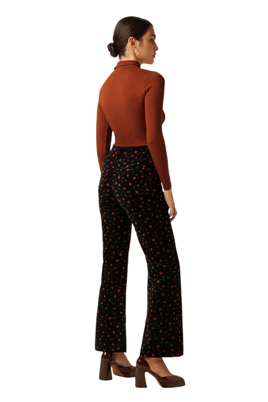 IDA FRONT ZIP PANTS NIVAL BLACK