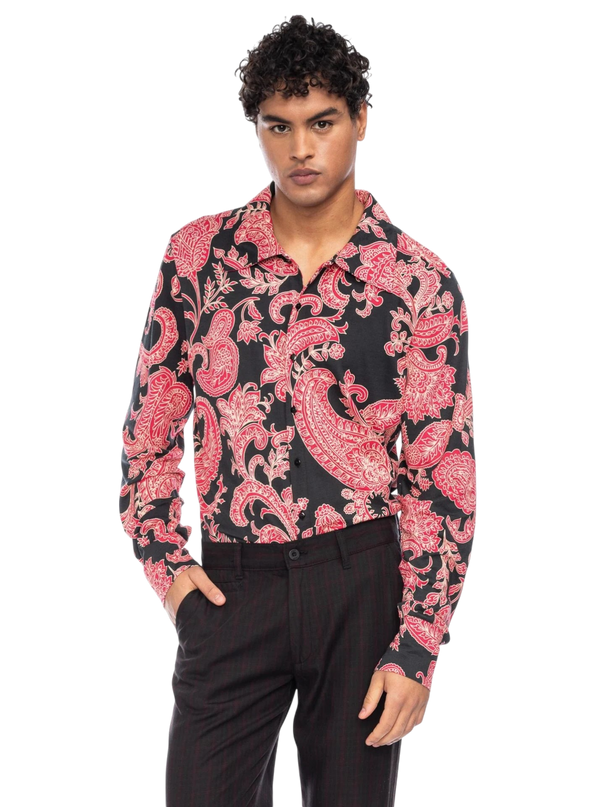 Juan zwart met bloemenprint