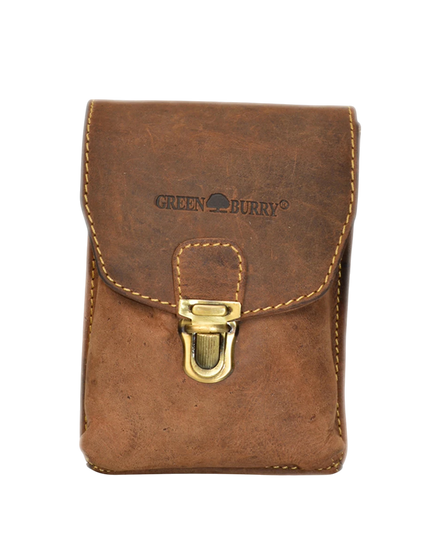 GREENBURRY BIKER HEUPTAS BRUIN LEER