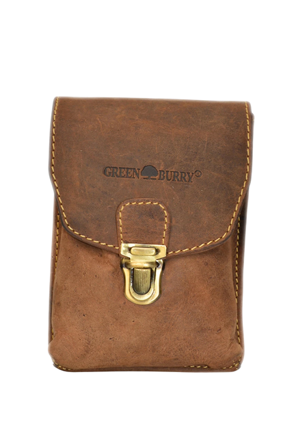 GREENBURRY BIKER HEUPTAS BRUIN LEER