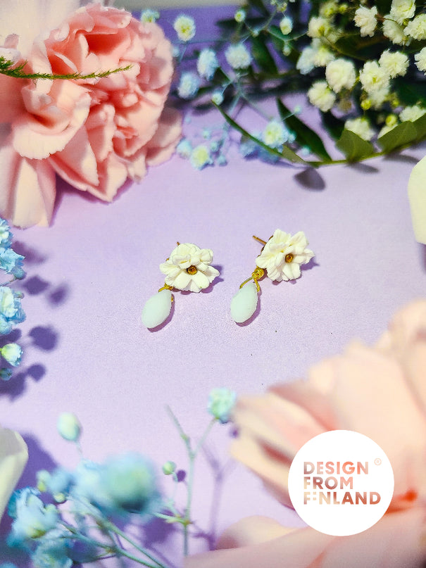 DAUGHTER OF THE NORTH MIDSUMMER ROSE STUD EARRINGS - 18K GOLD PLATED
