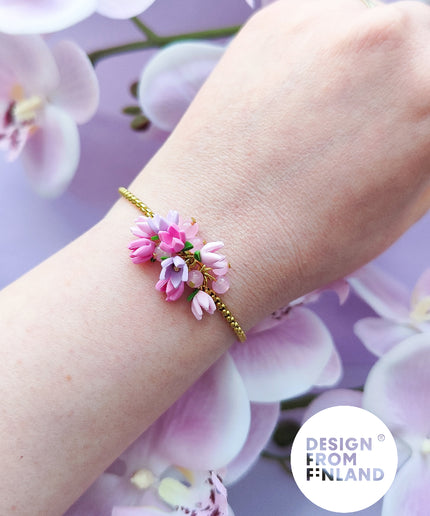 DAUGHTER OF THE NORTH WHISPERING HEATHER BRACELET -18K GOLD PLATED