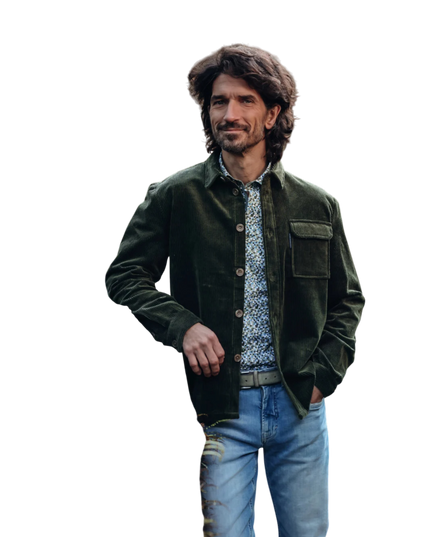 overshirt rib dark green