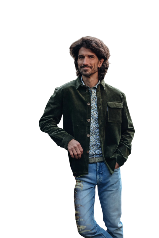 overshirt rib dark green
