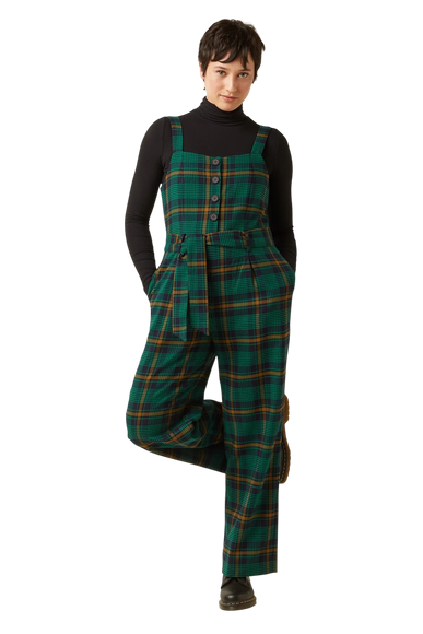 Ines Jumpsuit Leeds Check", evening blue