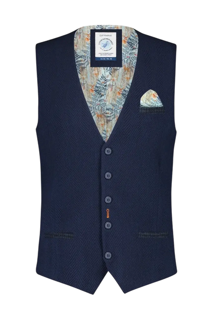 A FISH NAMED FRED GILET pique, herringbone