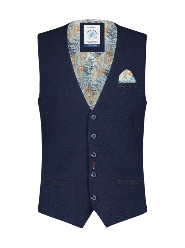 A FISH NAMED FRED GILET pique, herringbone