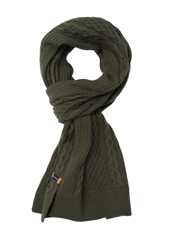 SCARF CABLE, GREEN