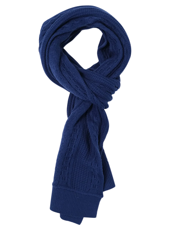 SCARF CABLE, BLUE