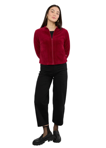 Jolly Zip Up fine needle red