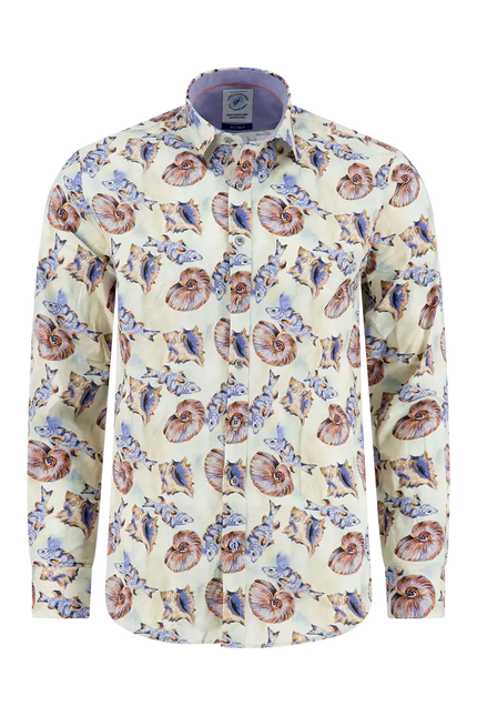 A FISH NAMED FRED Blouse AQUA ART