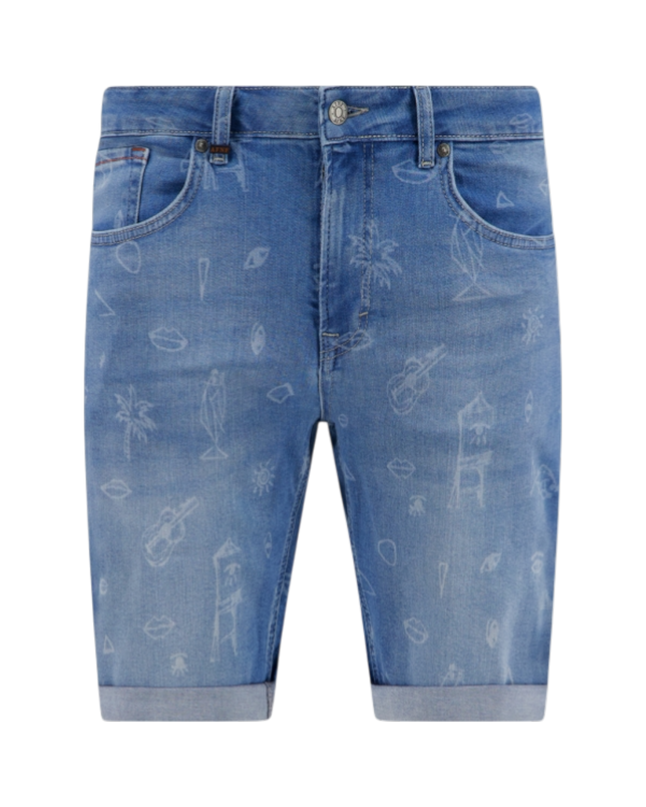 Jeans printed short