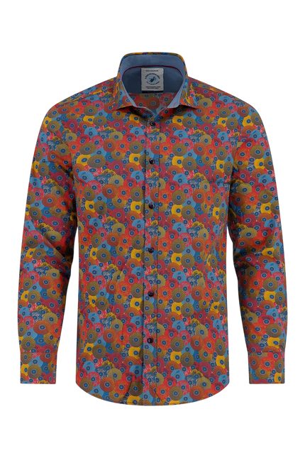 A FISH NAMED FRED BLOUSE JAPANESE ROUNDS / TOKYO TRIP, MULTICOLOR