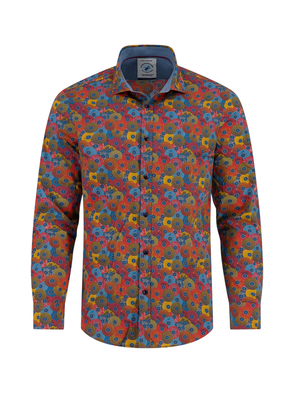 A FISH NAMED FRED BLOUSE JAPANESE ROUNDS / TOKYO TRIP, MULTICOLOR