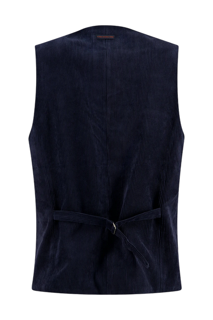 A fish named Fred waistcoat rib, navy
