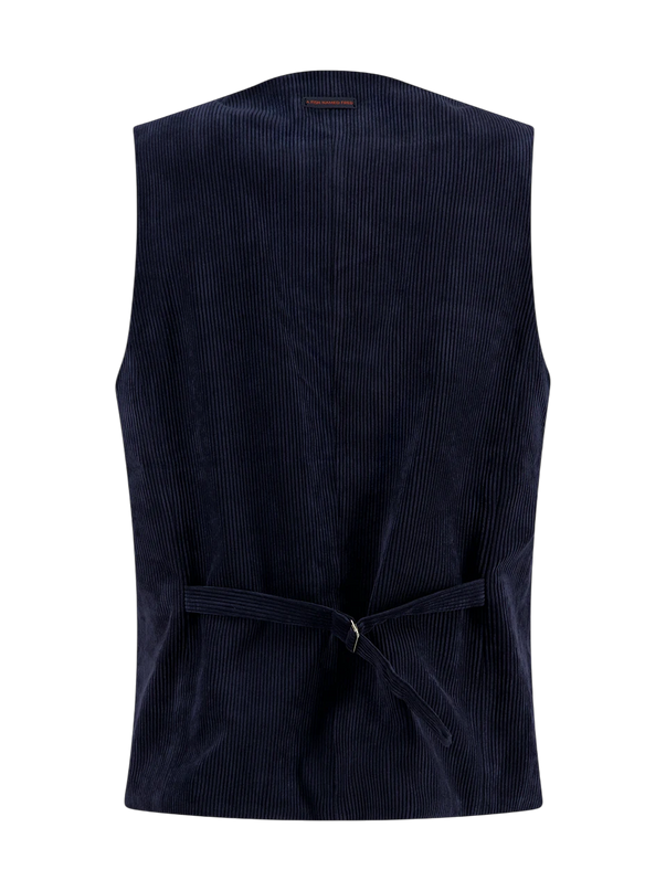 A fish named Fred waistcoat rib, navy