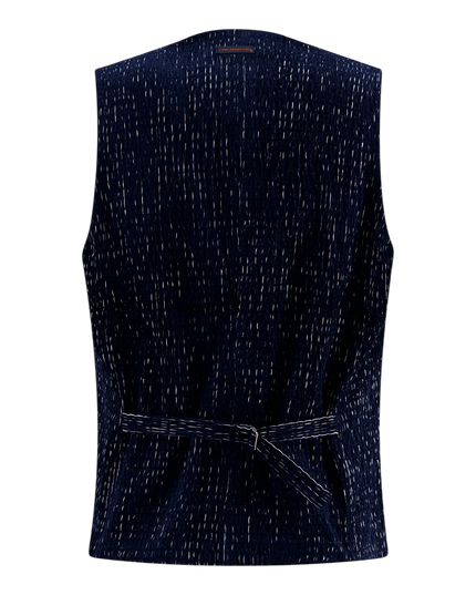 A fish named Fred waistcoat fancy rib, navy