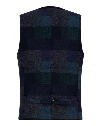 A fish named Fred waistcoat bold check, dark green
