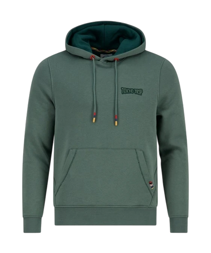 A FISH NAMED FRED HOODIE SQUID TOKYO TRIP - FOREST GREEN