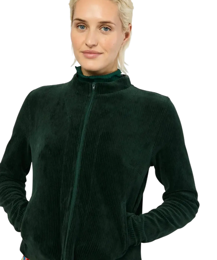 CHAQUETA BLUTSGESCHWISTER JOLLY CON CREMALLERA FINE NEEDLE VERDE