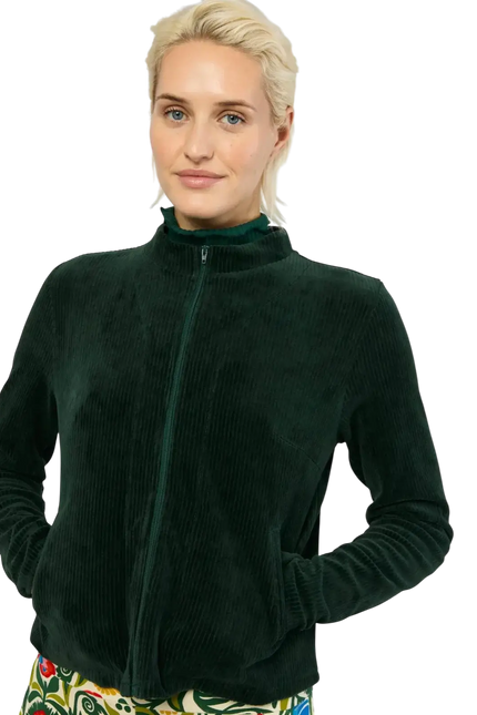 BLUTSGESCHWISTER jack Jolly Zip Up fine needle green