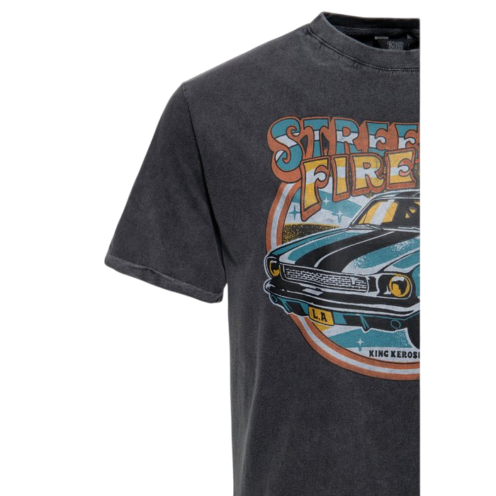 street fire, oilwashed black