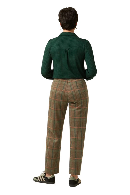 Carina Blouse Piper, botanical green