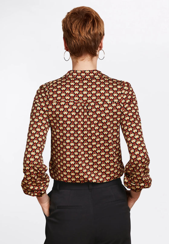 KING LOUIE Maisie Blouse Valet Cabernet Red