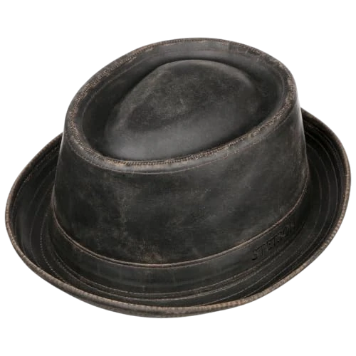 STETSON ODENTO PORK PIE HOED, GREY