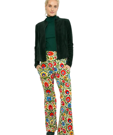 CHAQUETA BLUTSGESCHWISTER JOLLY CON CREMALLERA FINE NEEDLE VERDE