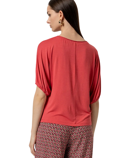 T-SHIRT MANICHE A PALLONCINO - ROSSO