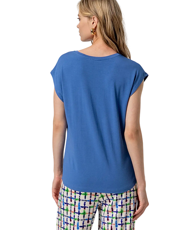 BLUE V-NECK T-SHIRT