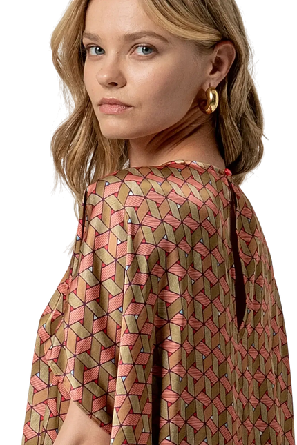SURKANA CAPE STYLE BLOUSE MULTI