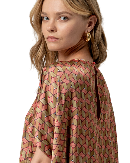 CAPE STYLE BLOUSE MULTI