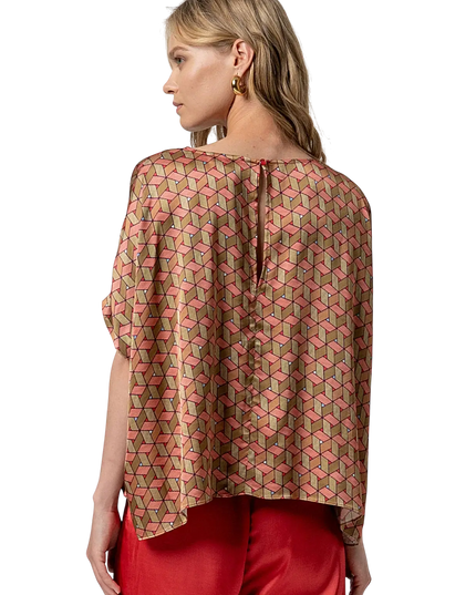 MULTI CAPE-STYLE BLOUSE