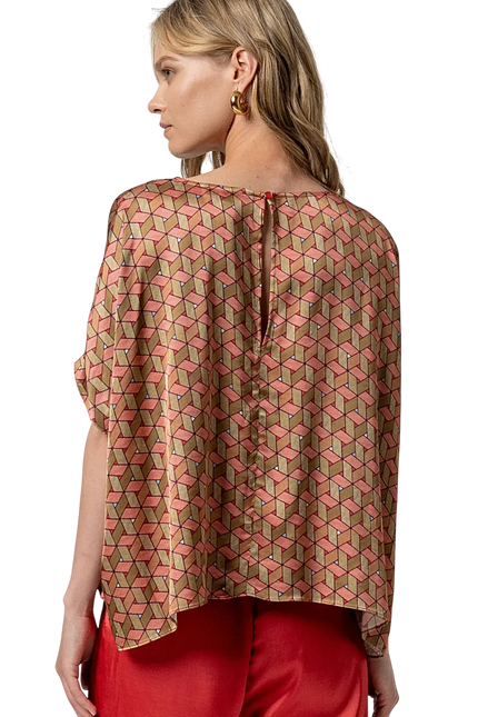 SURKANA CAPE STYLE BLOUSE MULTI